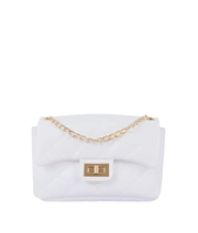 Fantasy White Quilted Mini Bag With Chain - Old Lace