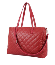 Fantasy Maroon Quilted Carryall Tote Bag